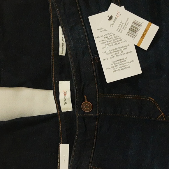Skinnygirl Pull-On Mid-Rise Skinny Crop Jeans Injeanious Stretch Denim 12 Petite - Picture 12 of 14